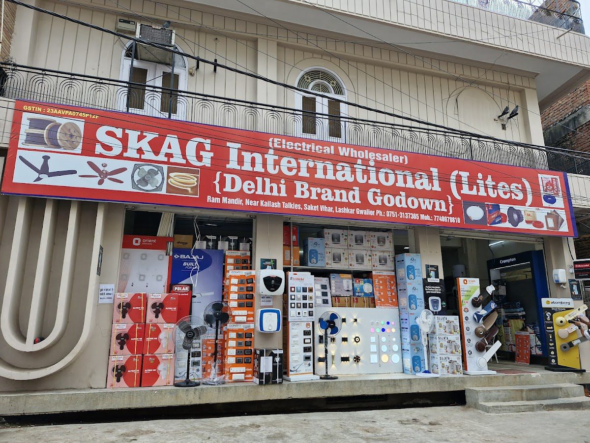 SKAG INTERNATIONAL (DELHI BRAND GODOWN) – Electrical Shop/Goods Wholesalers/Fitting Distributor/Bijli ke dukan ,Gwalior